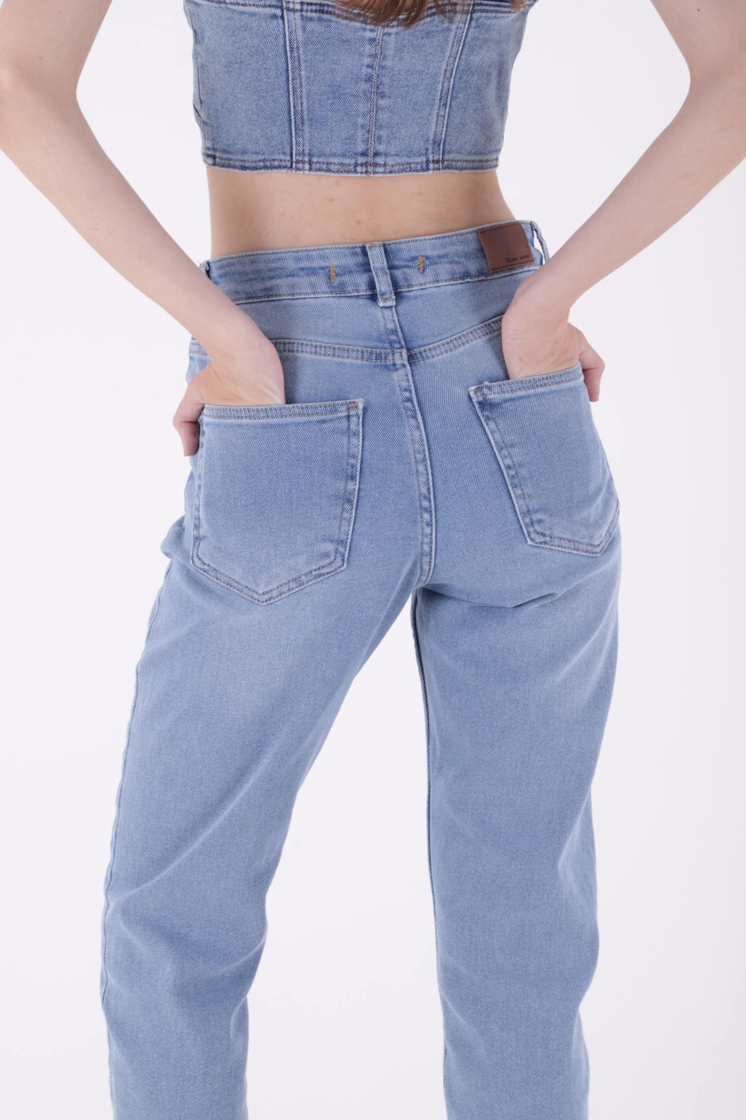 Comfort Slim Kot Pantolon - Açık Mavi Kot - (26-31) - 5
