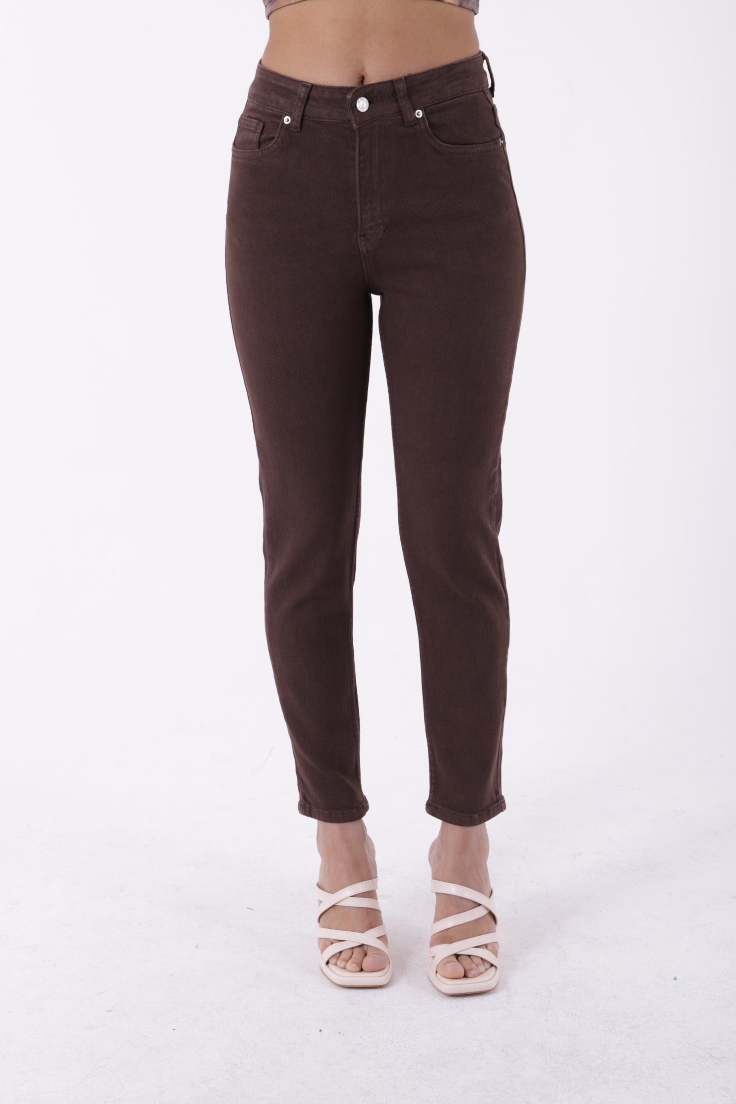 Comfort Slim Kot Pantolon - Kahverengi - (28-33) - 2