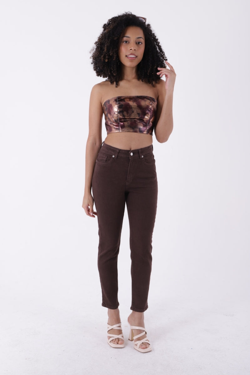 Comfort Slim Kot Pantolon Kahverengi
