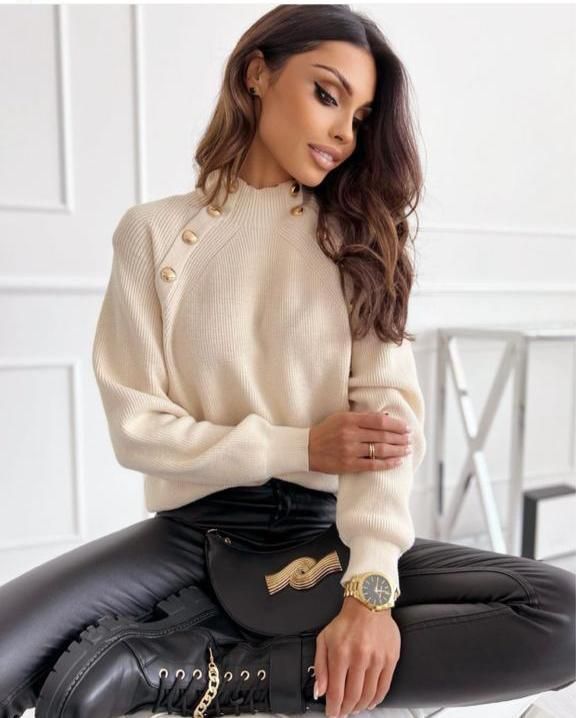 Omuz Düğme Detay Kazak 880