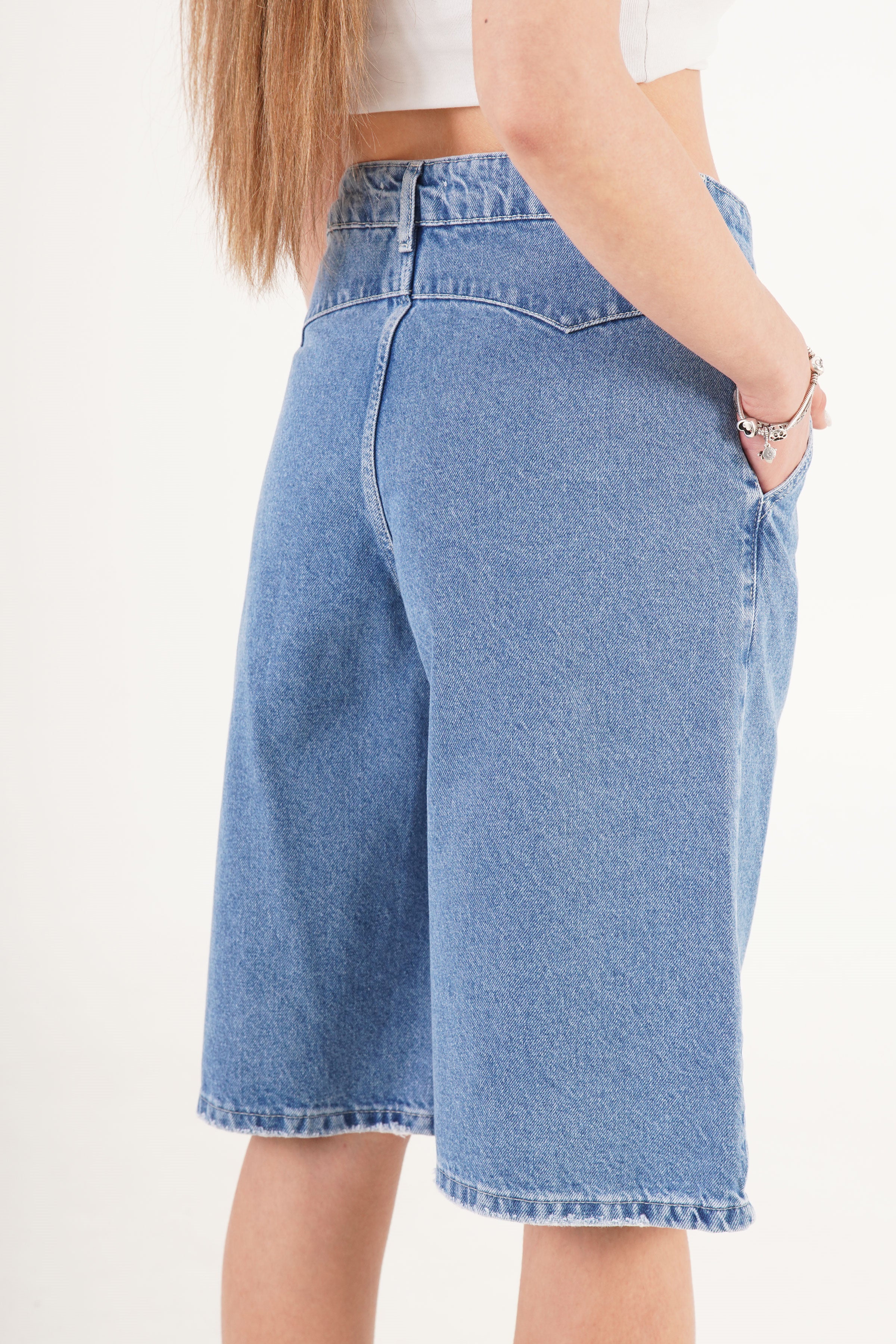Yüksek Bel Kot Toptan Denim Jorts