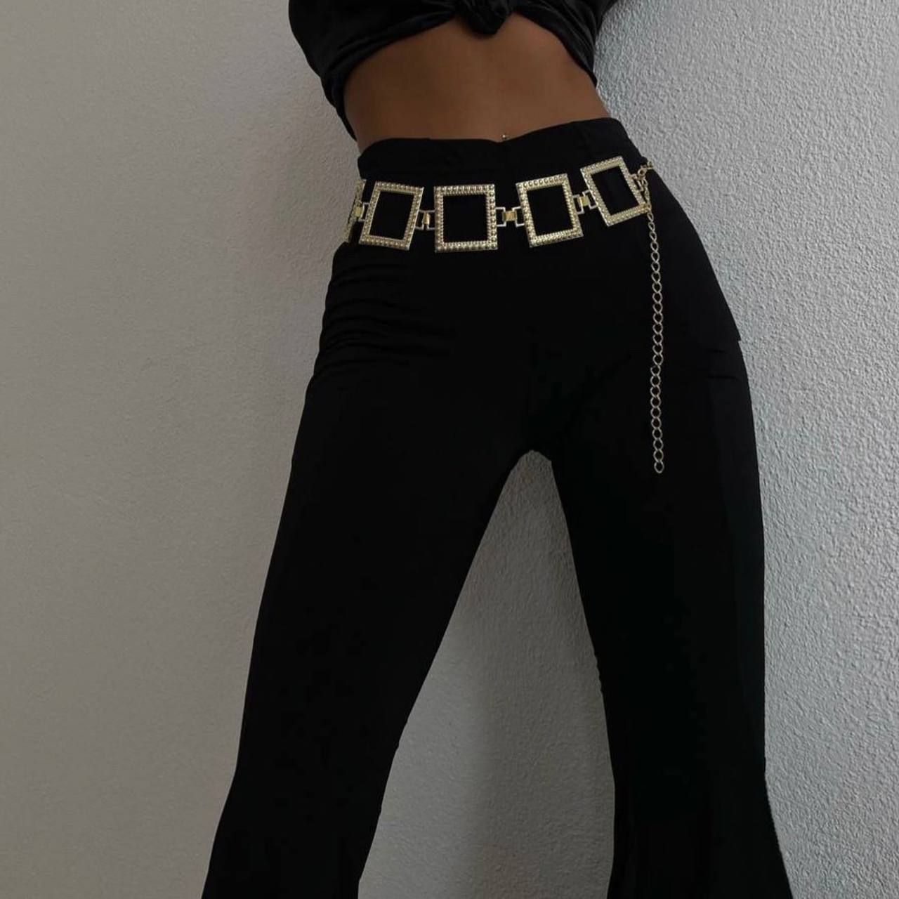 Square Design Chain Shirt Jacket Dress Trouser Belt