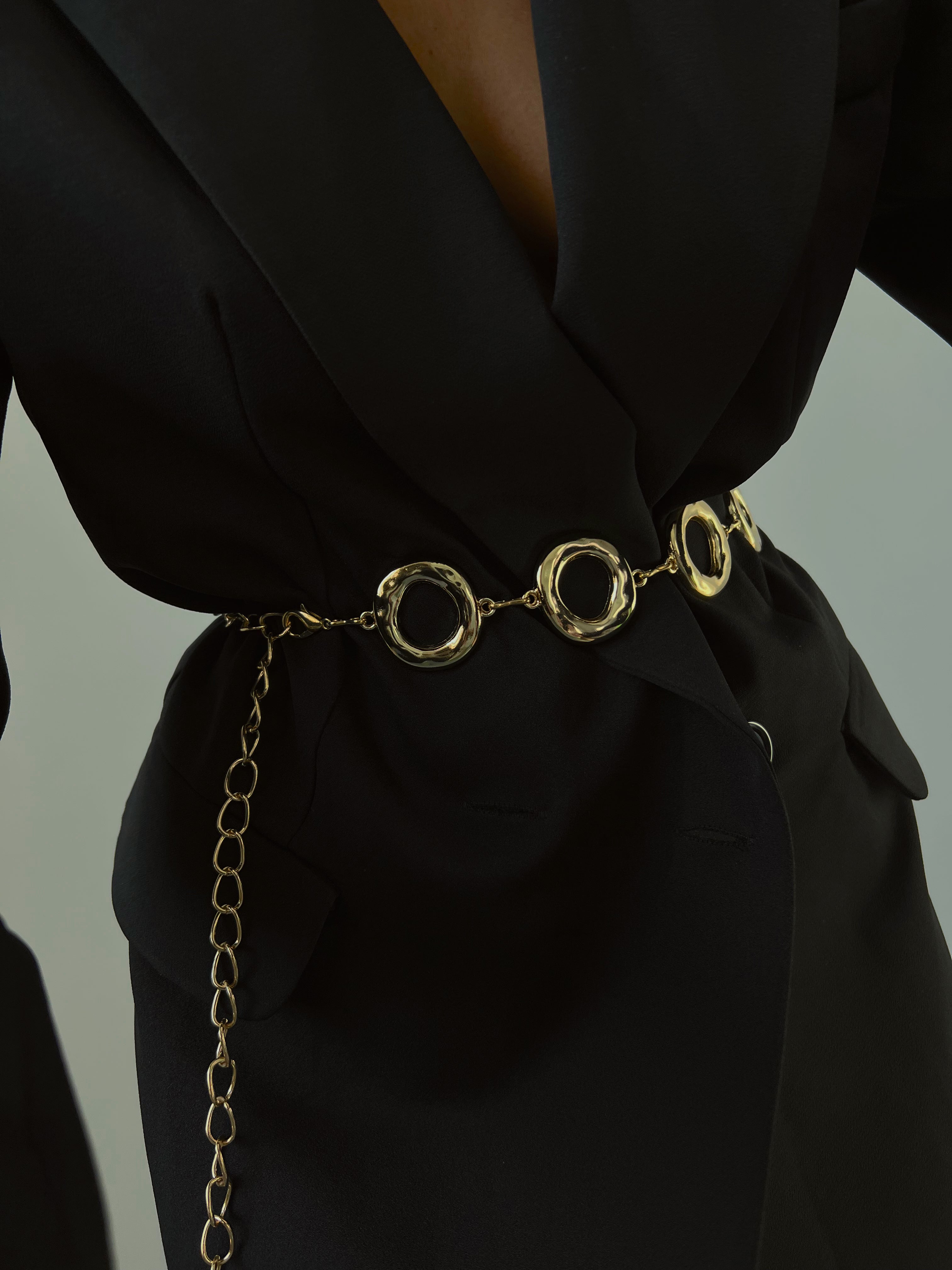 Round Design Chain Shirt Jacket Dress Trouser Belt