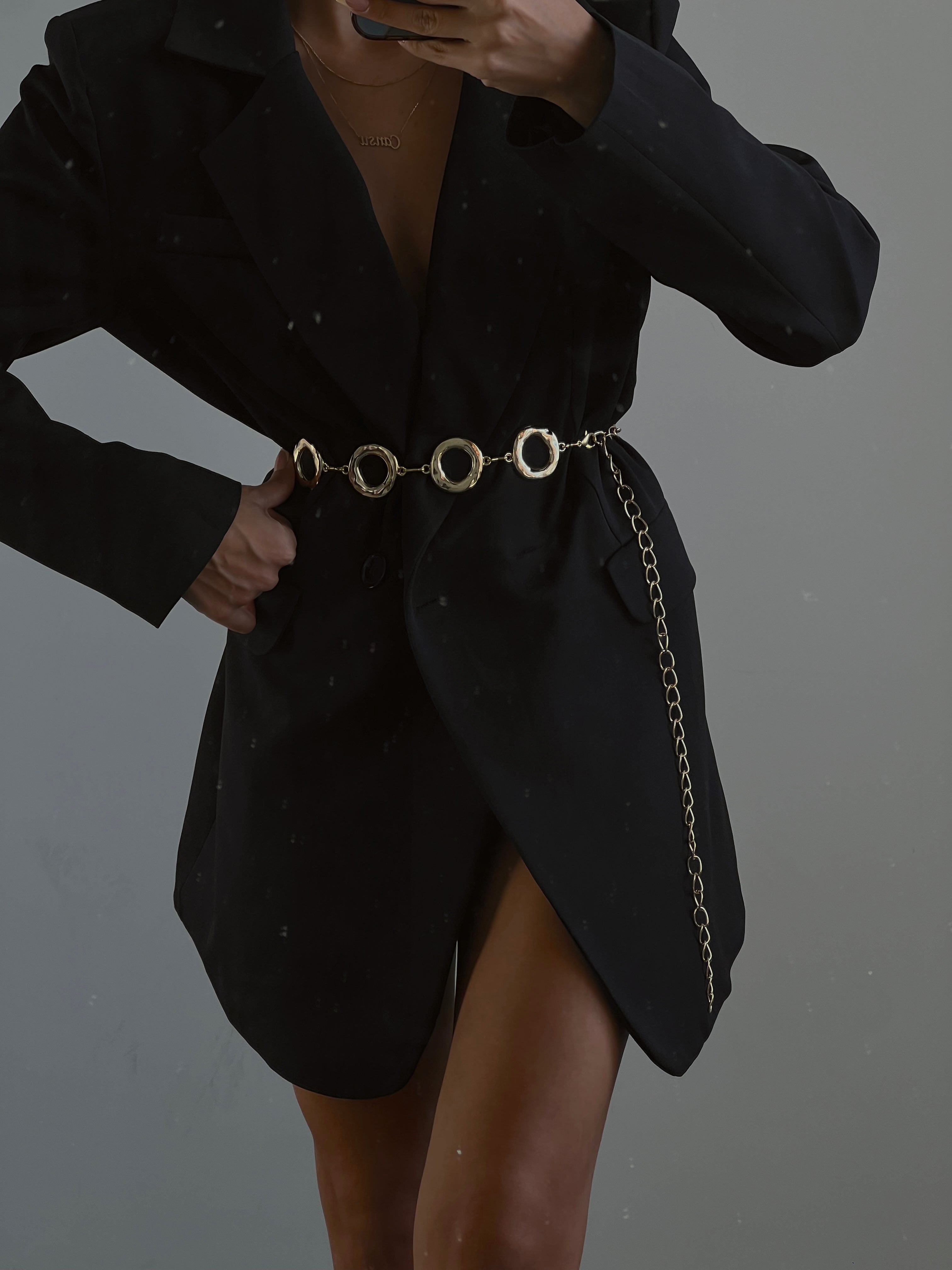 Round Design Chain Shirt Jacket Dress Trouser Belt
