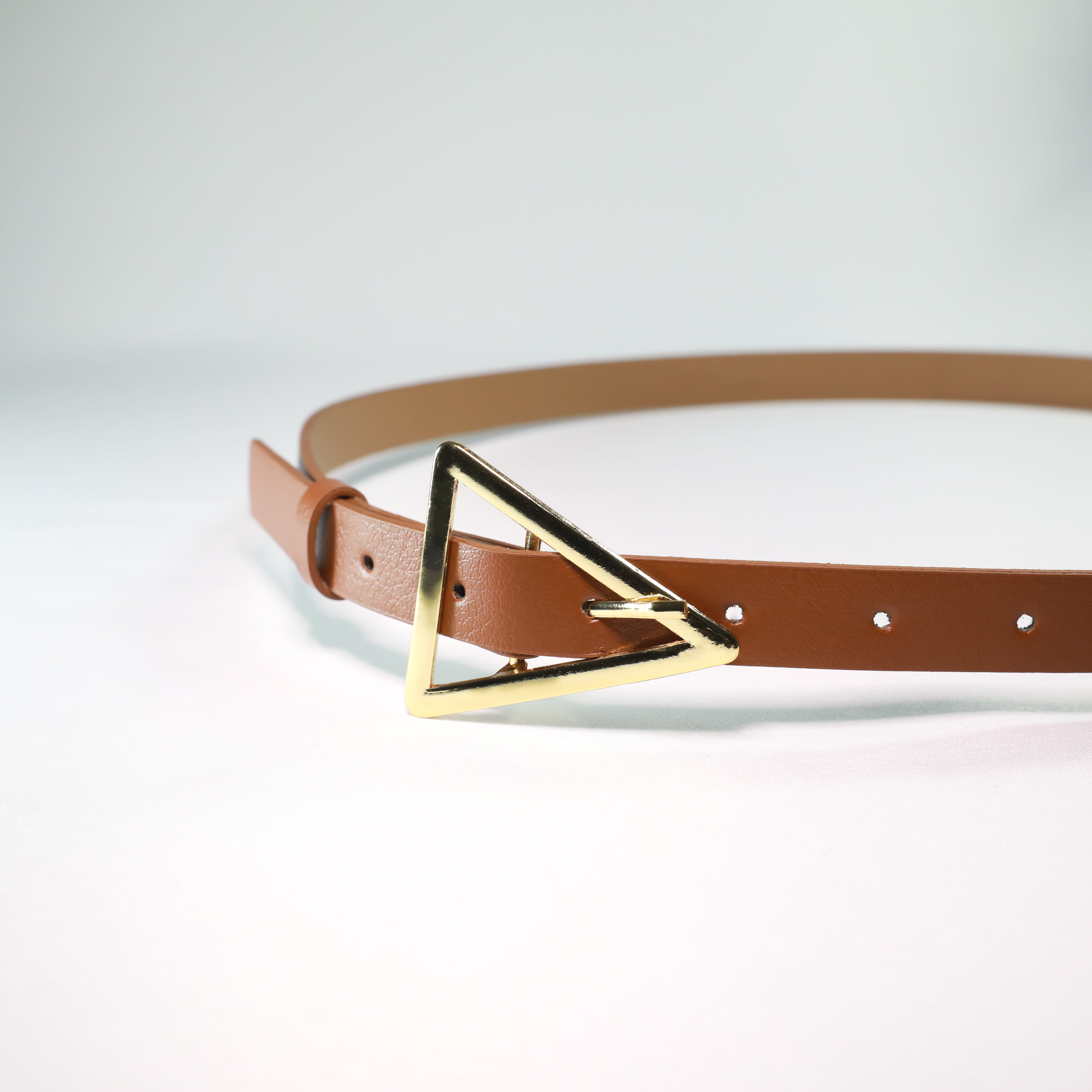 Women's Triangle Gold Buckle Belt