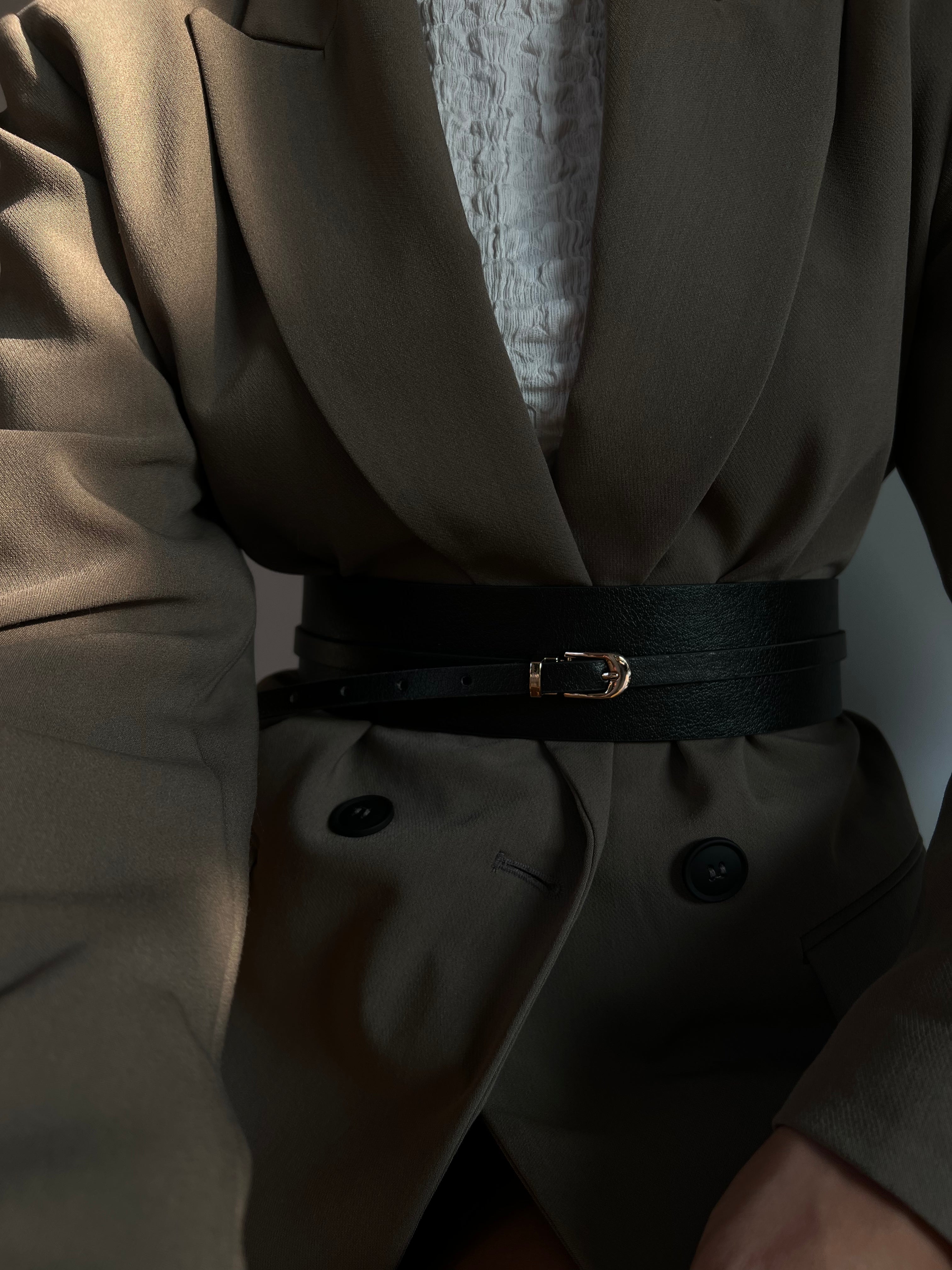 Front-Ending Long Waist Belt