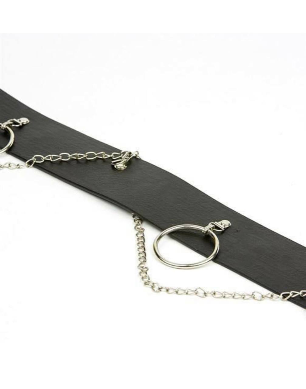 Full Leather Chain Corset Belt