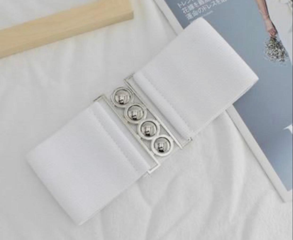 Elastic Women's Belt with Snap Buckle