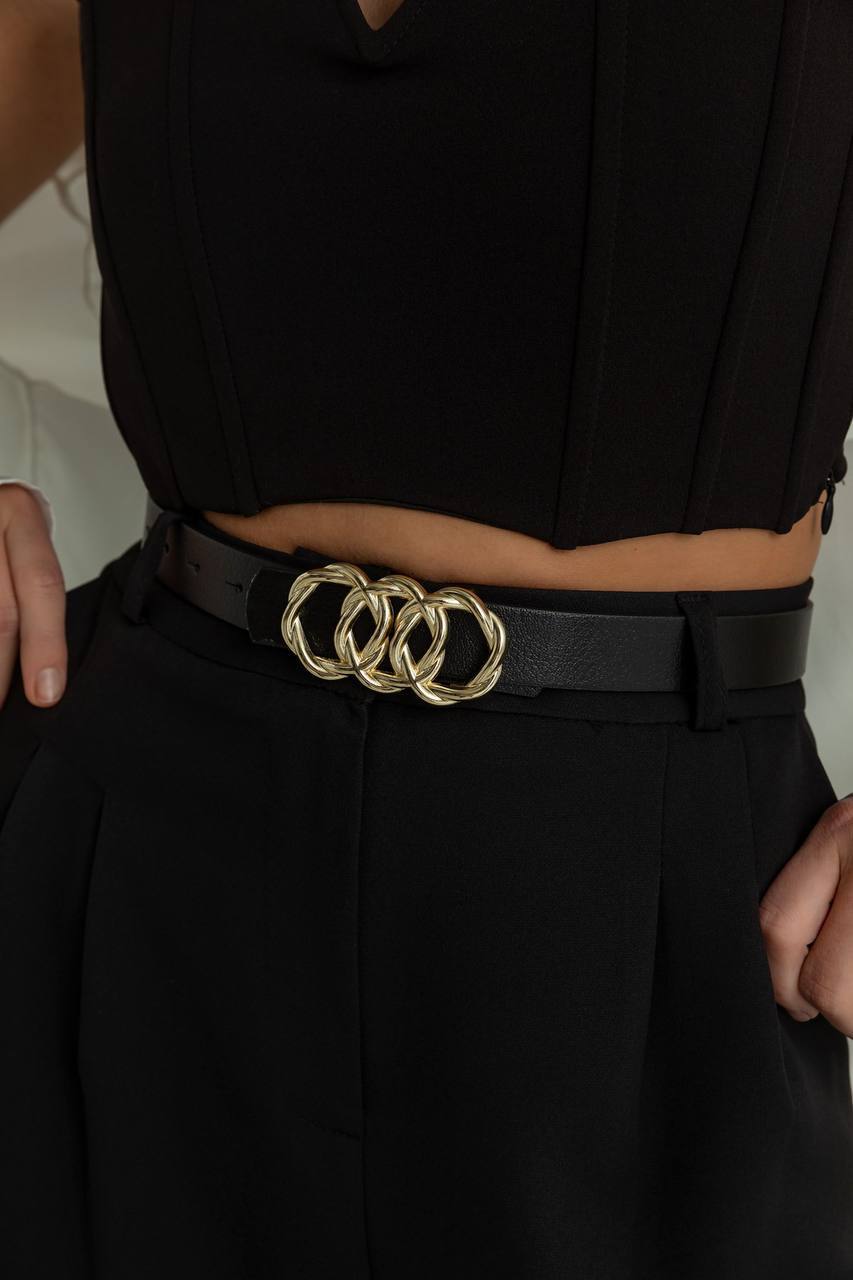 Women's Belt with a Combination Ring Buckle