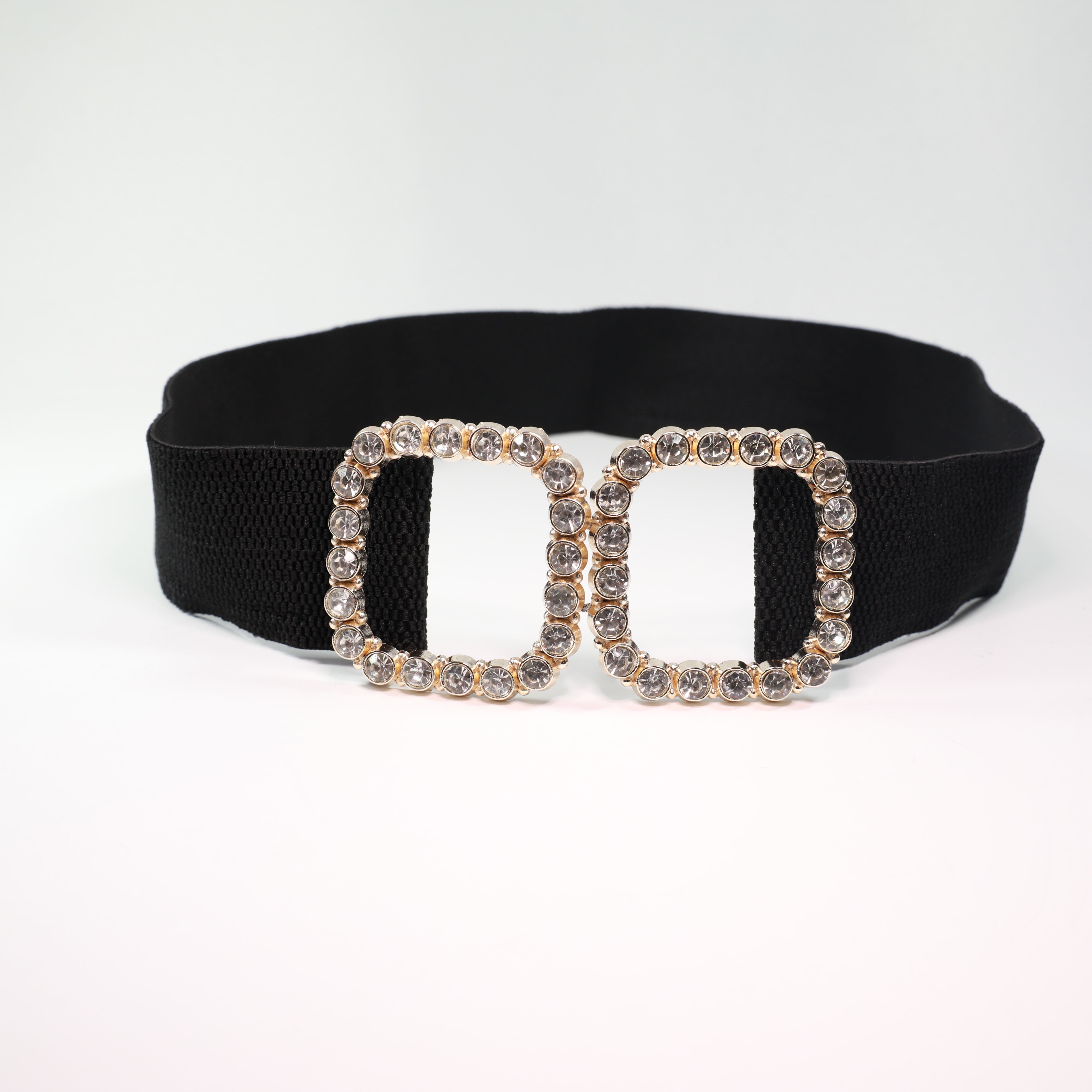 Pearl Buckle Elastic Women's Belt