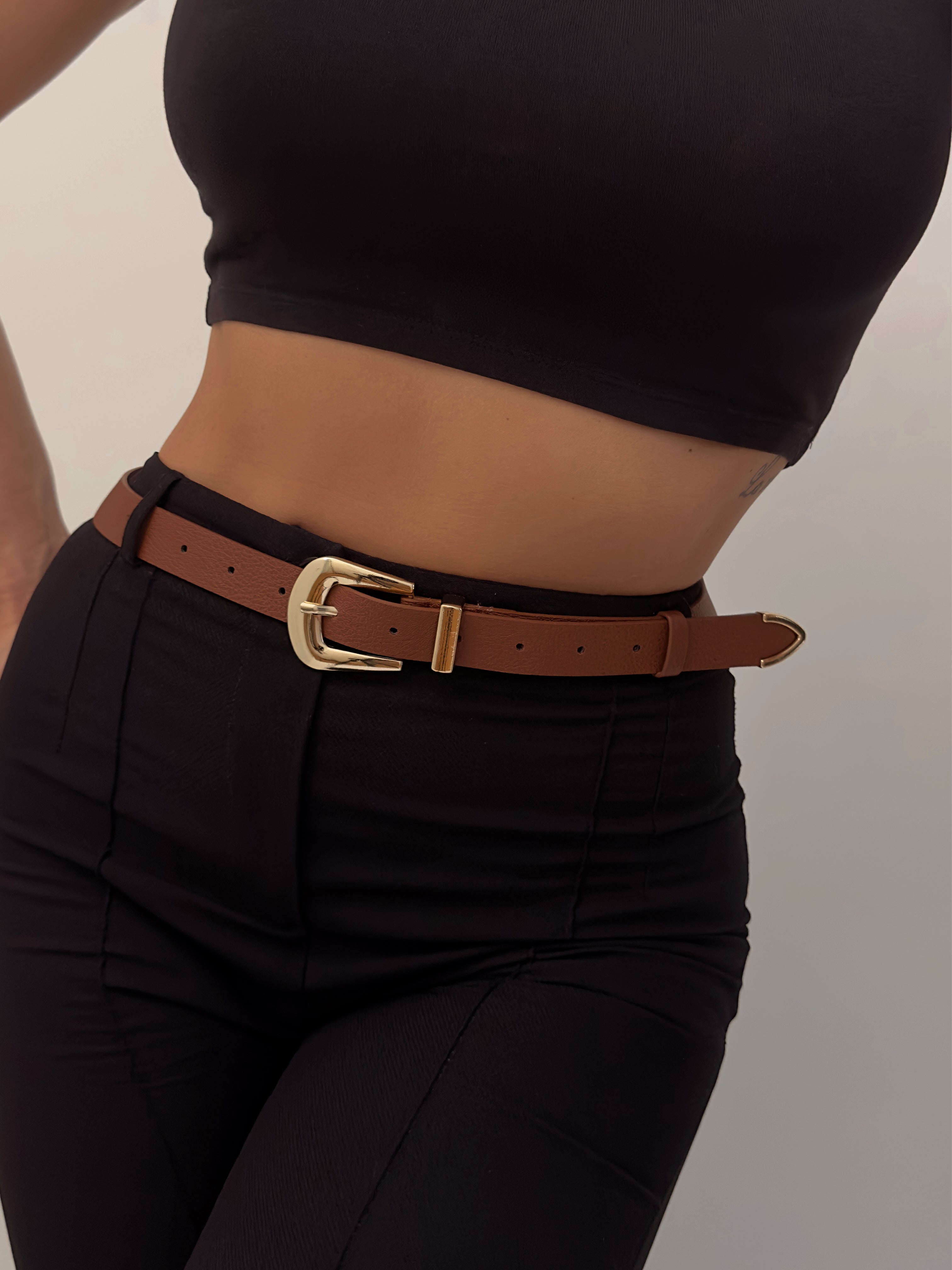 Bridge Buckle End Set Women's Belt