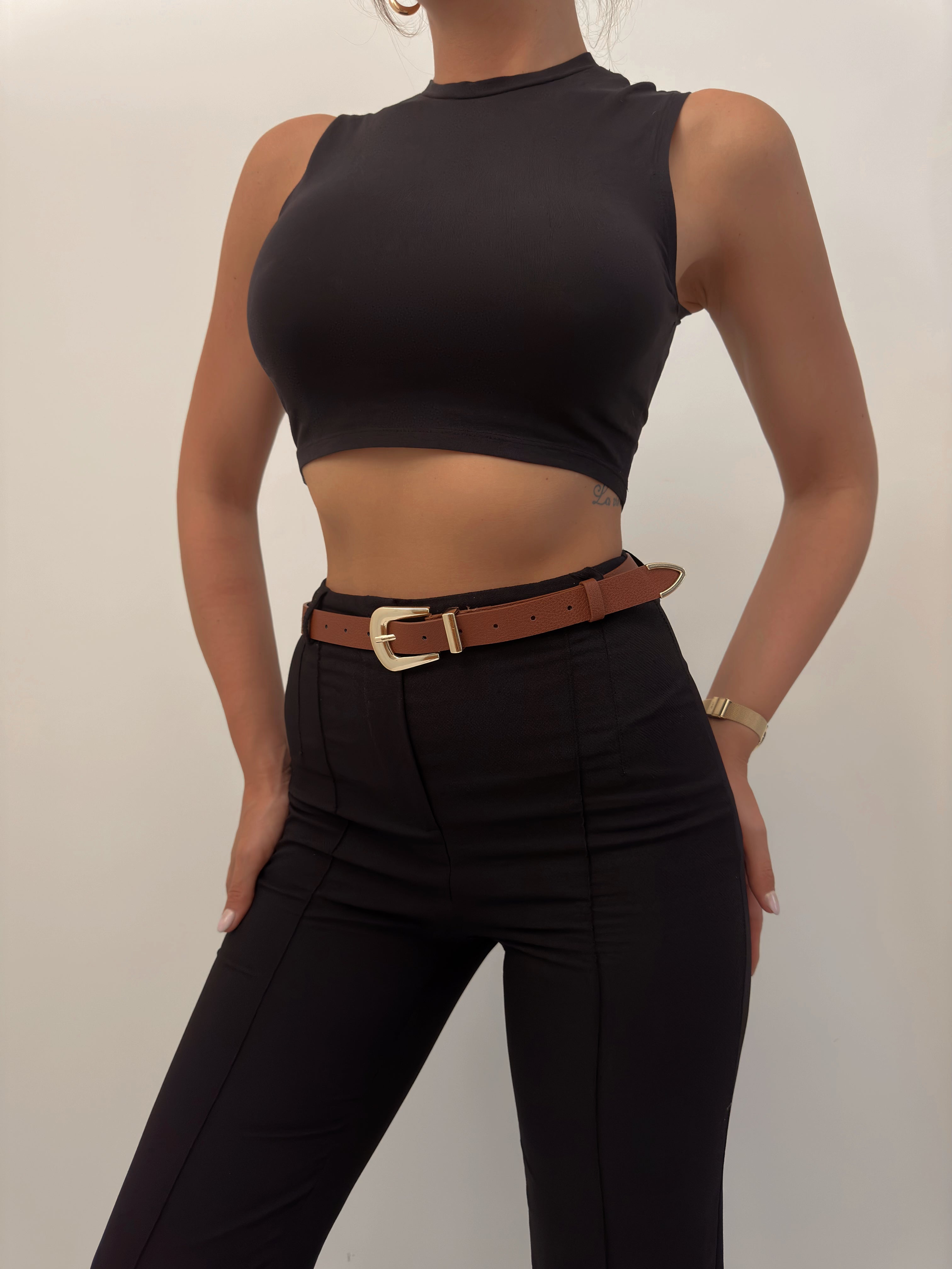 Bridge Buckle End Set Women's Belt
