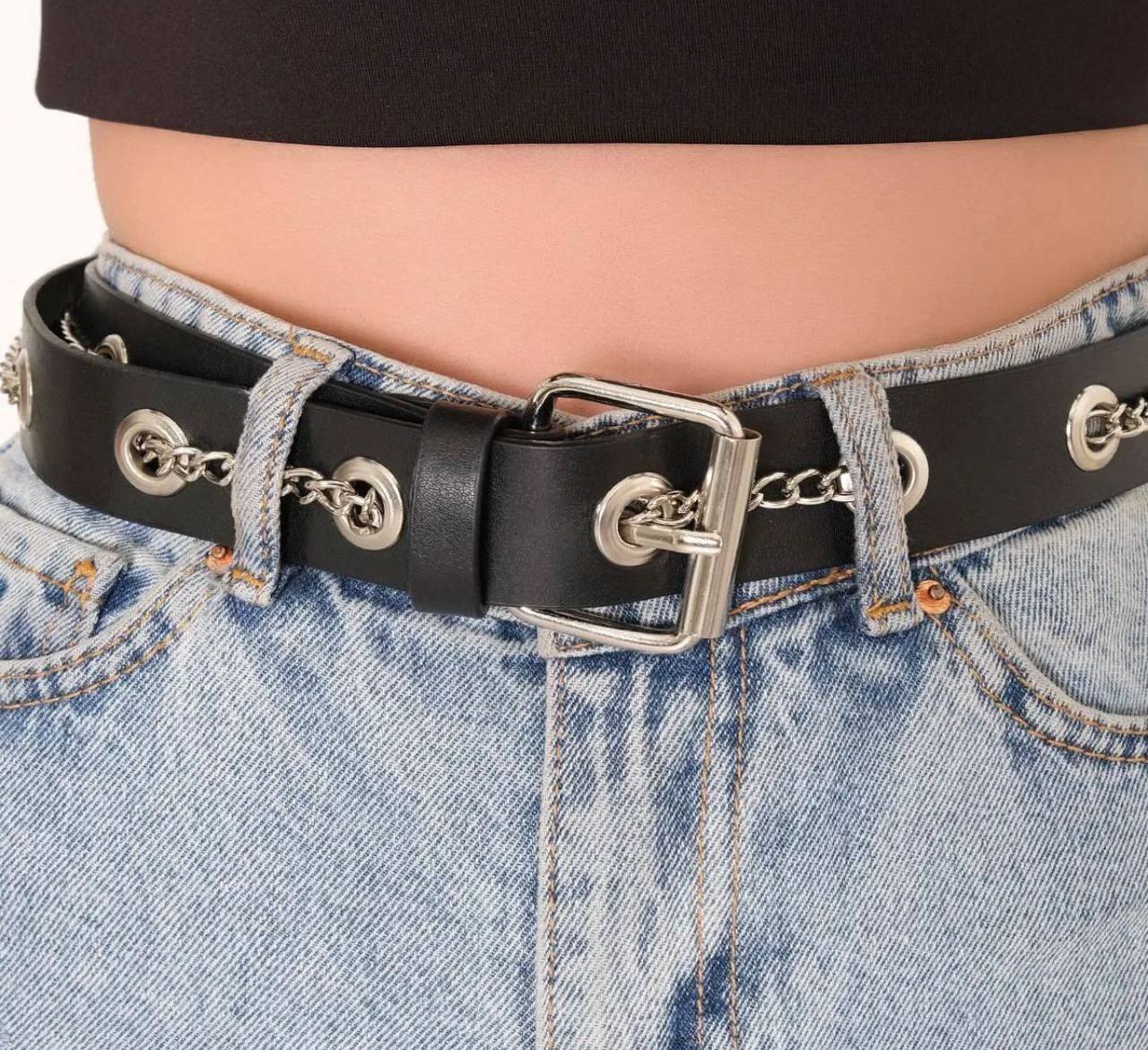 Eyelet Chain Women's Belt