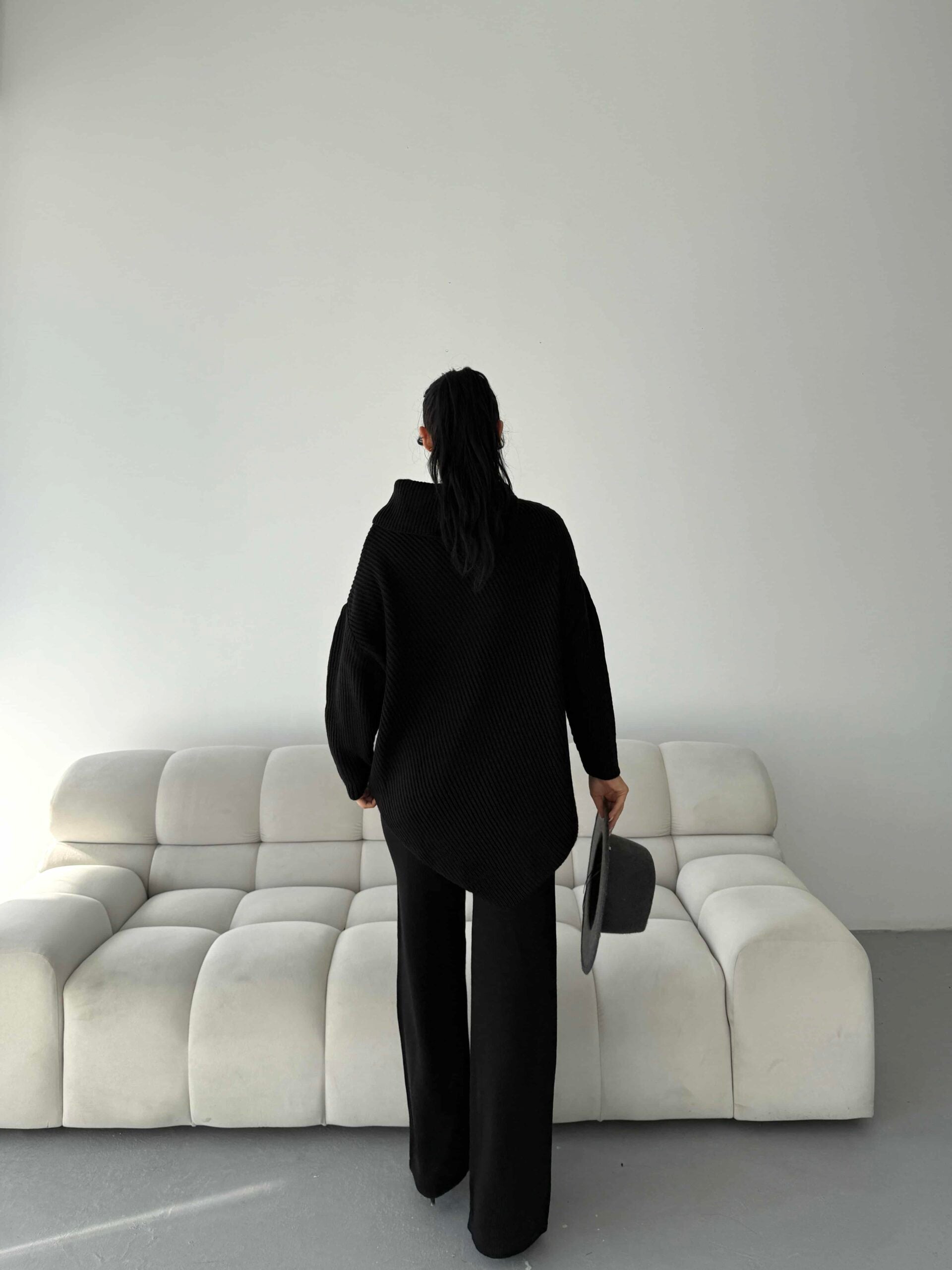 Mektup Yaka Triko Takım 1555