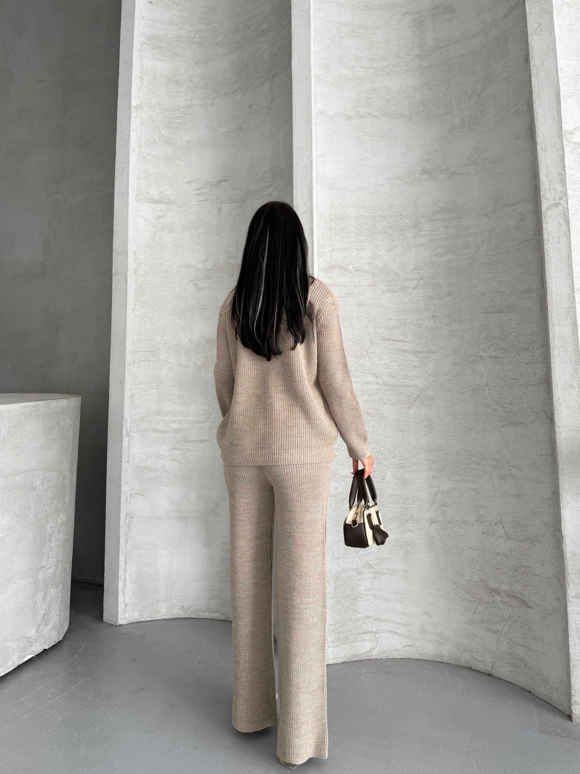 Düğme Detay Triko Takım 1565