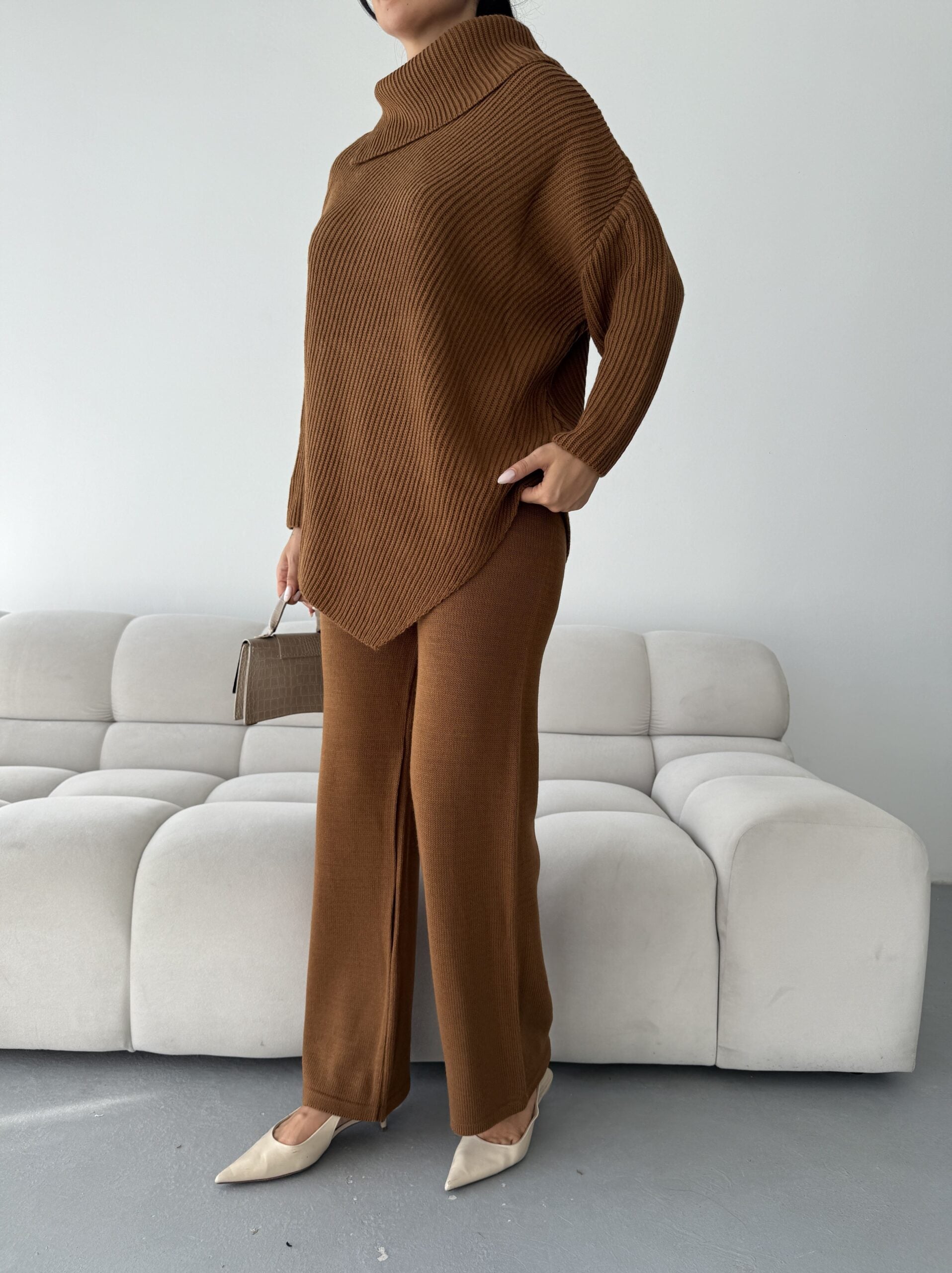 Mektup Yaka Triko Takım 1555