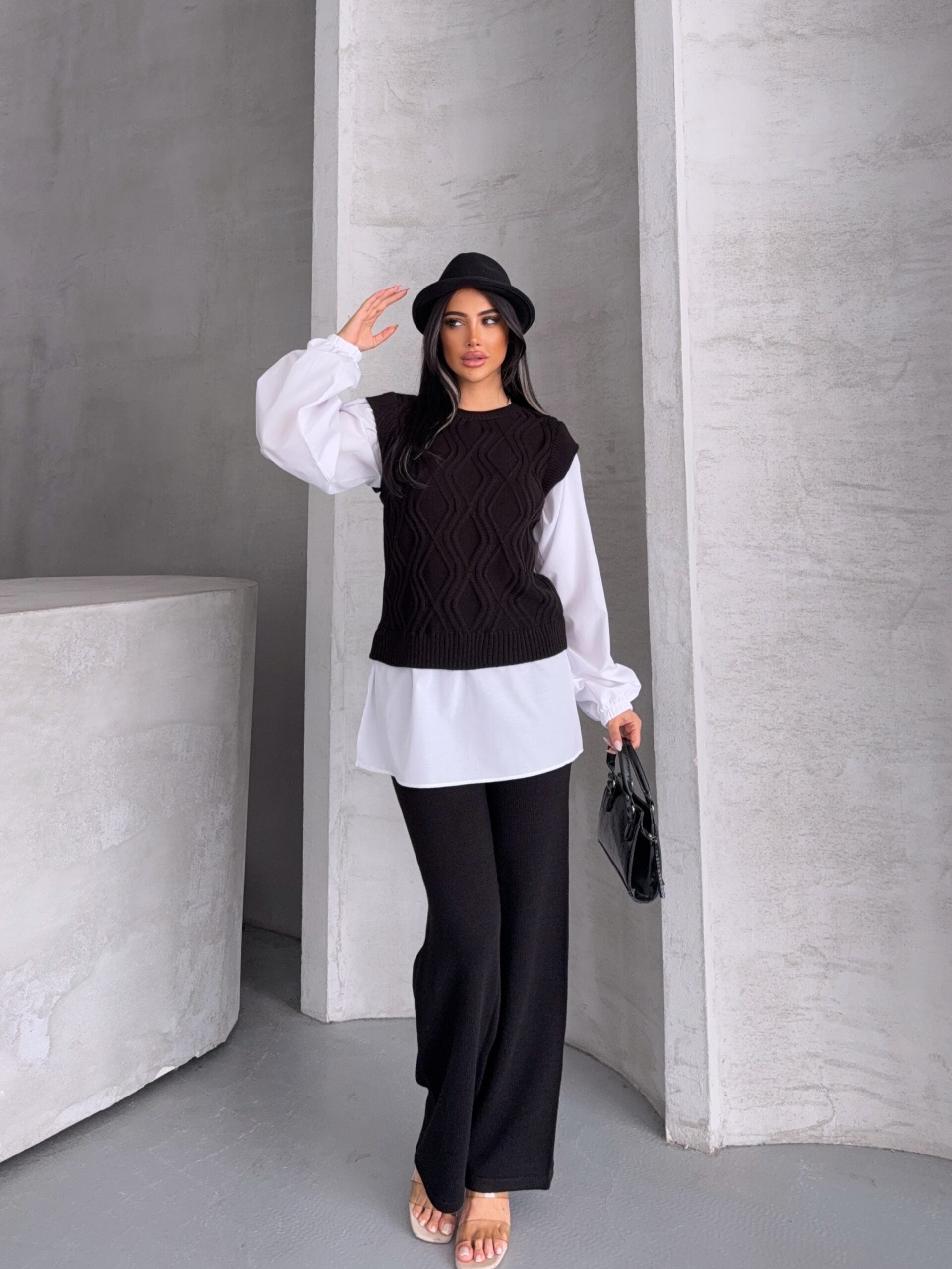 Gömlek Detay Triko Takım 1561