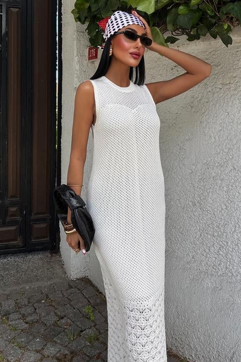 Afro Ajurlu Maksi Elbise 2796