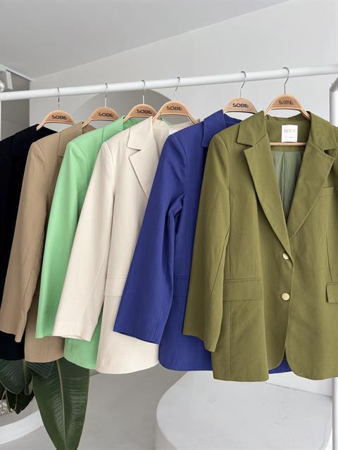 Agnes Blazer Keten Ceket 6105