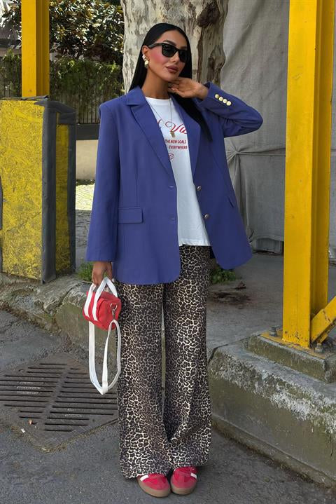 Agnes Blazer Keten Ceket 6105