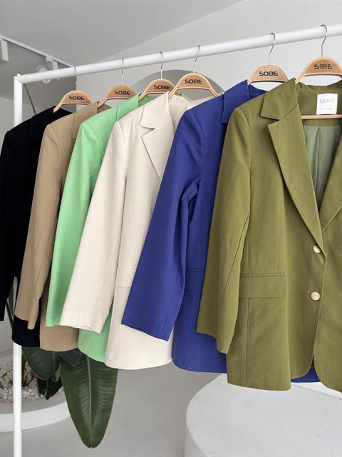 Agnes Blazer Keten Ceket 6105