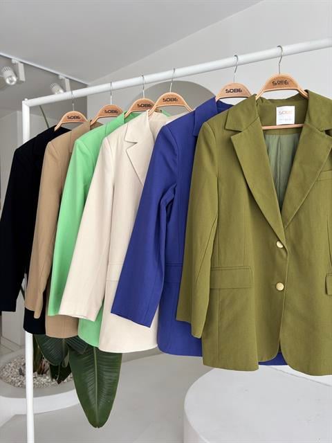 Agnes Blazer Keten Ceket 6105