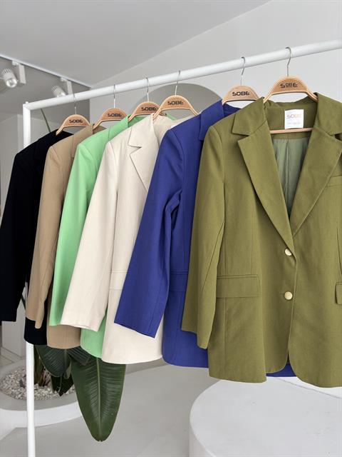 Agnes Blazer Keten Ceket 6105