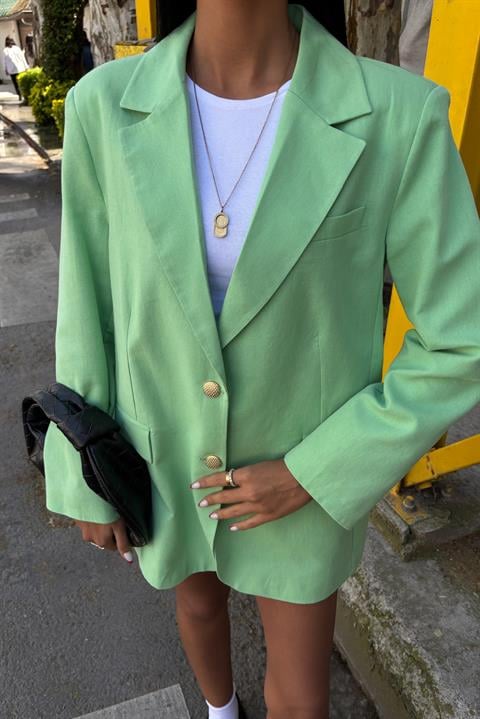 Agnes Blazer Keten Ceket 6105