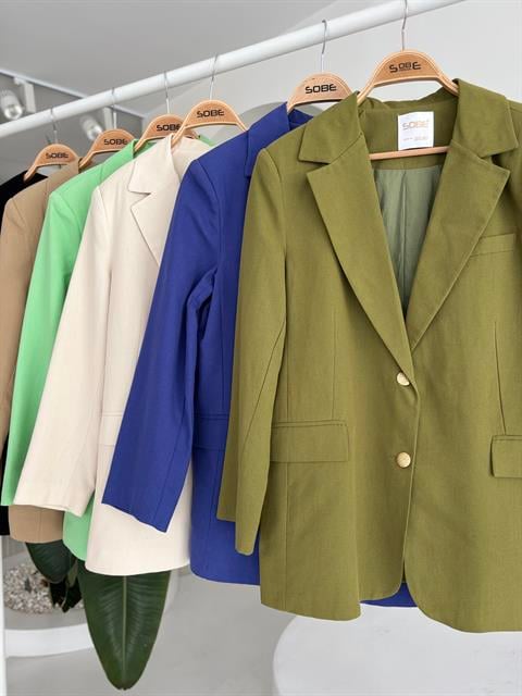 Agnes Blazer Keten Ceket 6105