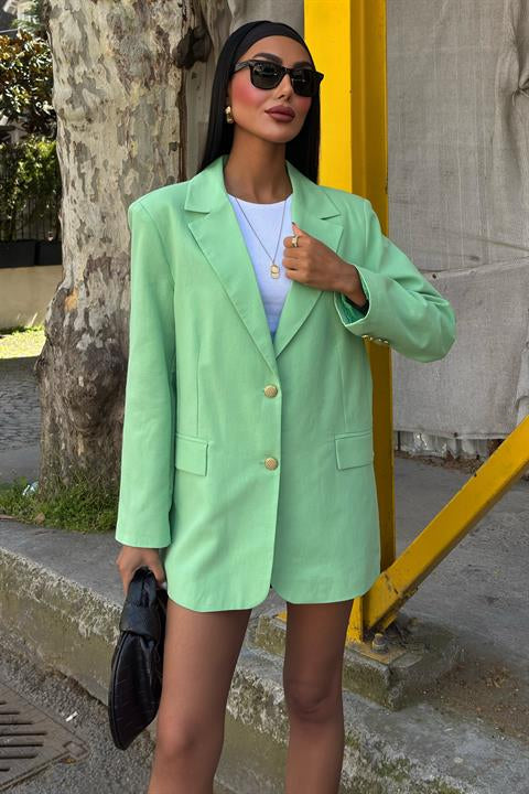 Agnes Blazer Keten Ceket 6105