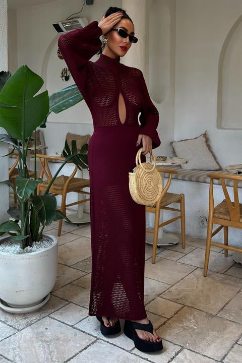 Ajurlu Triko Elbise 2854
