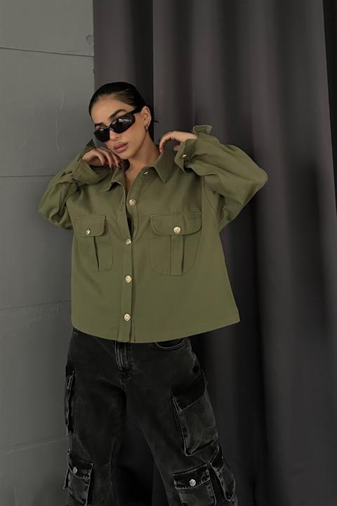Anya Oversize Gabardin Ceket 6063-8
