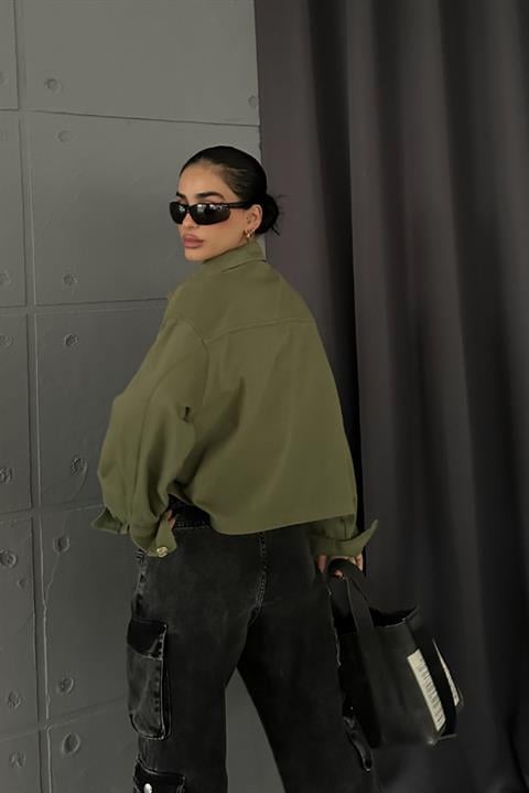 Anya Oversize Gabardin Ceket 6063-8