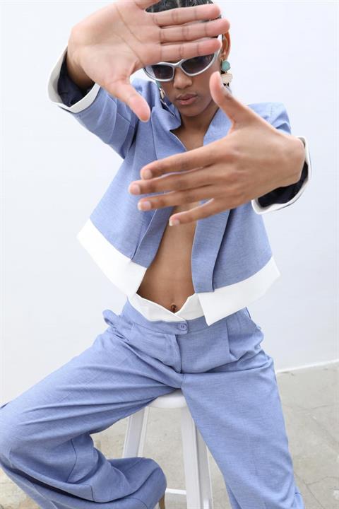 Audrey Crop Ceket Takım 9678-24