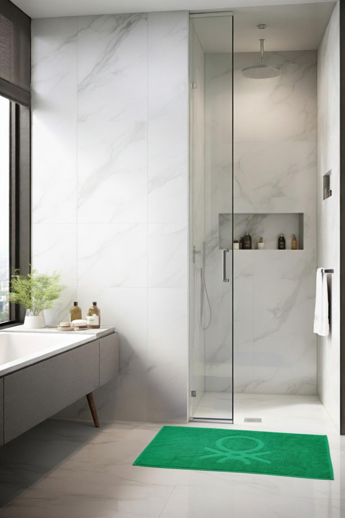 Be-0187-Gr %100 Pamuk Yeşil 50X80 Cm Banyo Paspas Havlu