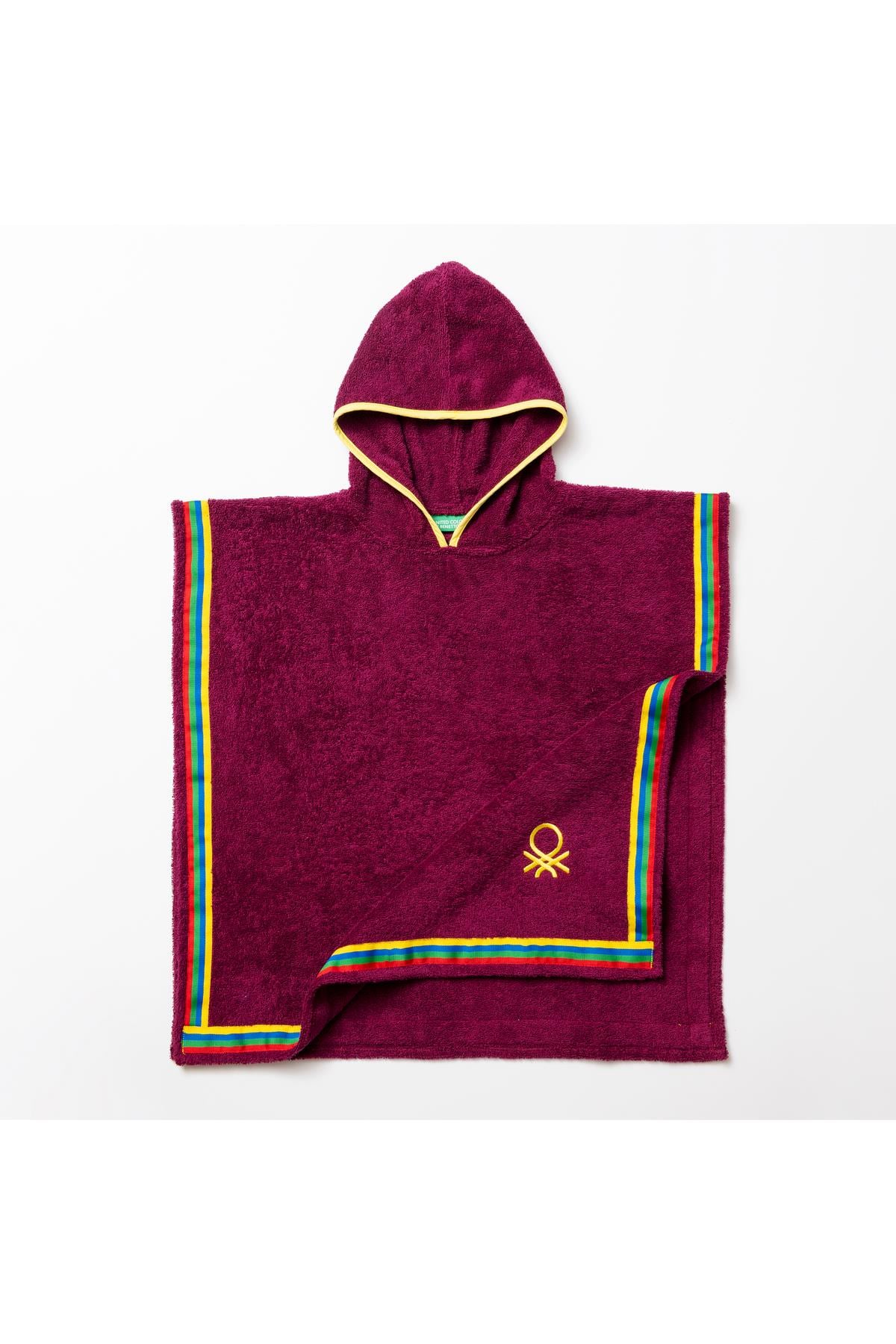 Be-0818-Pr %100 Pamuk Mor 65X65 Cm Çocuk Panço Havlu