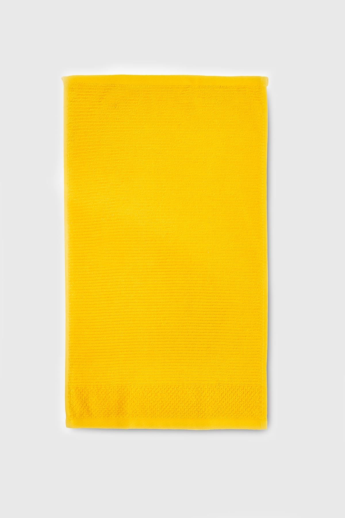 Be-0827-Ye %100 Pamuk Sarı 30X50 Cm Misafir Havlusu