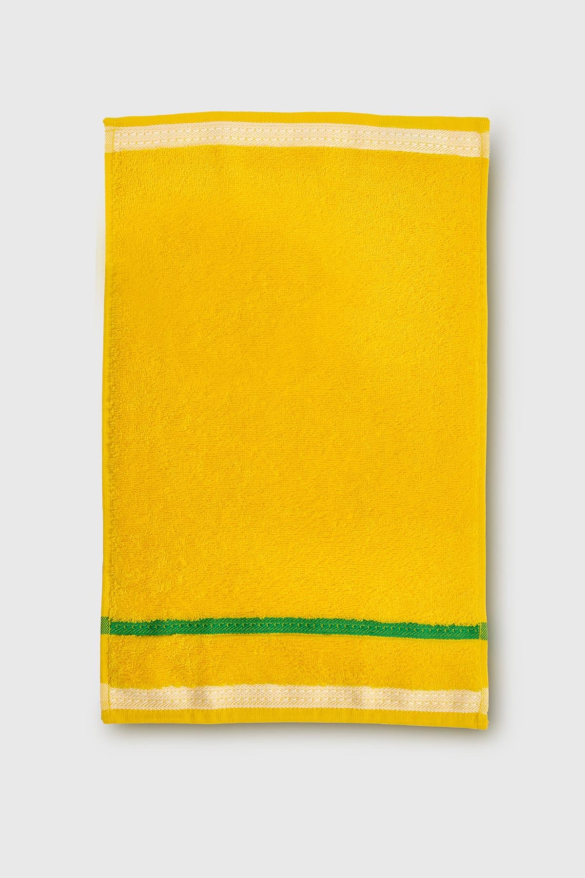Be-0832-Ye %100 Pamuk Sarı 70X140 Cm Banyo Havlusu