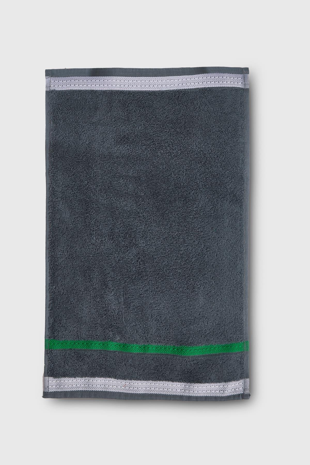 Be-0925-Dgy %100 Pamuk Koyu Gri 30X50 Cm Misafir Havlusu