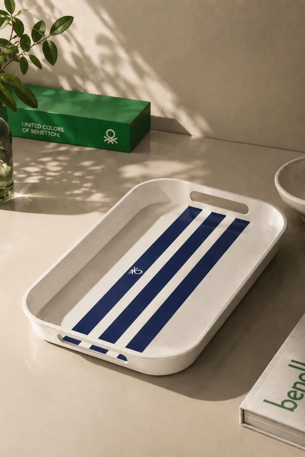 Be-Kct64-M Melamine Mavi 19*33 Cm Servis Tepsisi