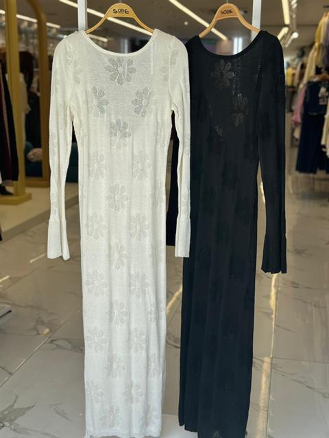 Belen Çiçek Desenli Maxi Boy Elbise 2793