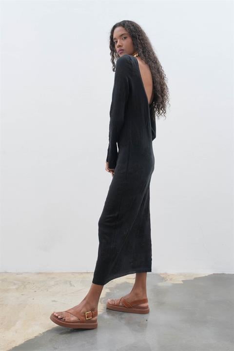 Belen Çiçek Desenli Maxi Boy Elbise 2793