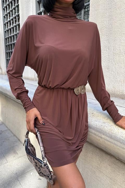 Beli Aksesuar Detaylı Sandy Elbise 2910