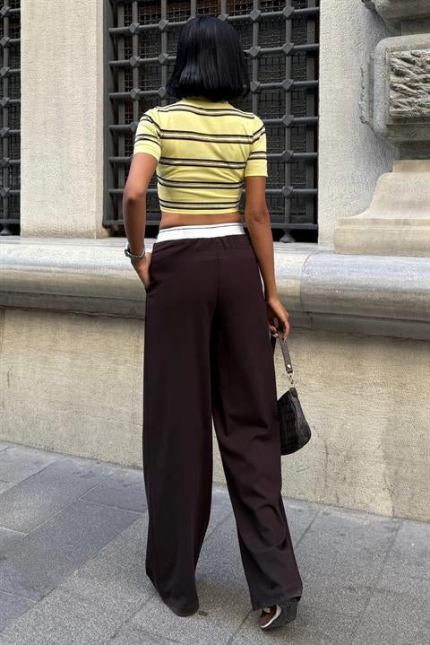 Beli Lastik Detaylı Rahat Pantolon 0087