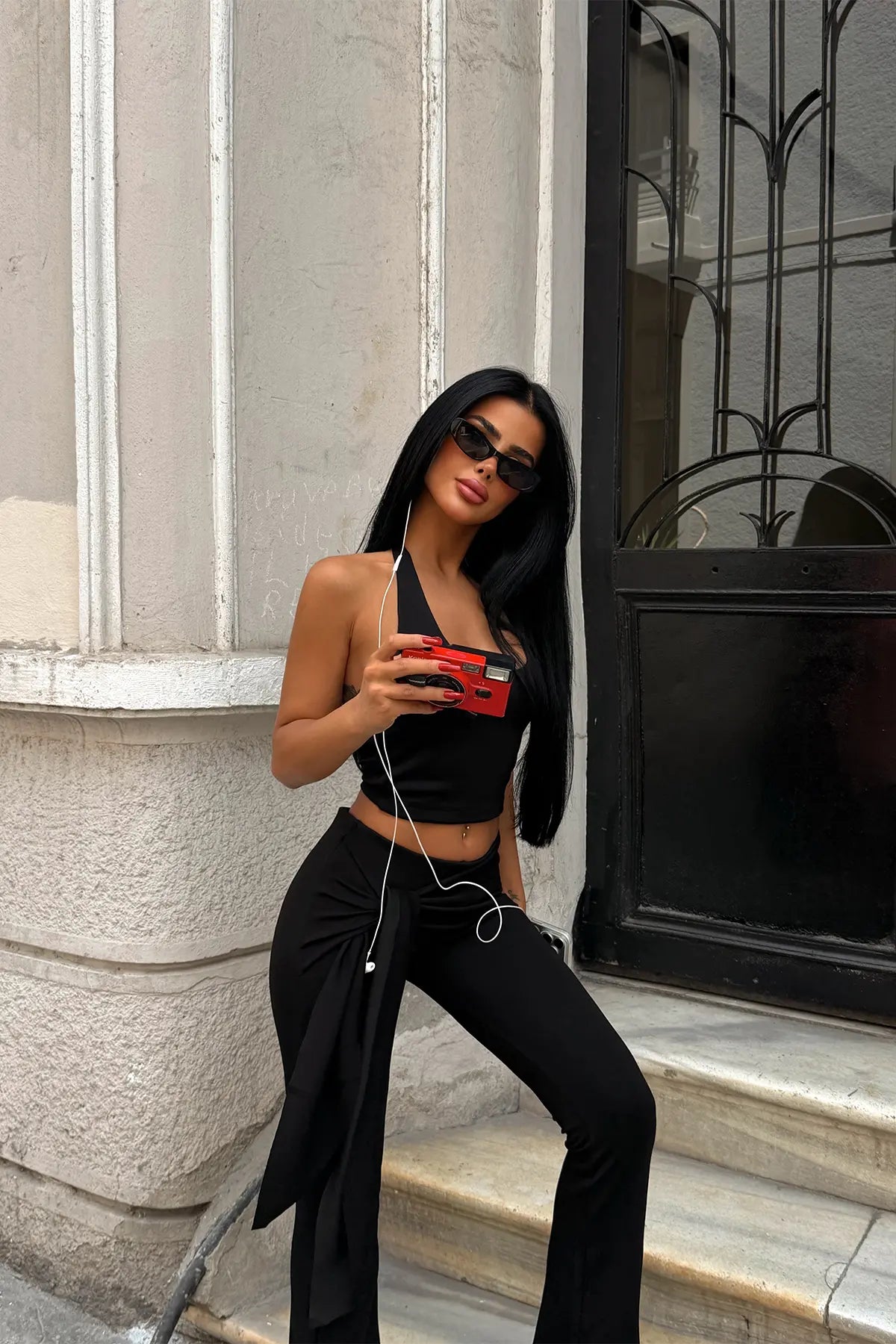 Siyah 2 li Yoga Set