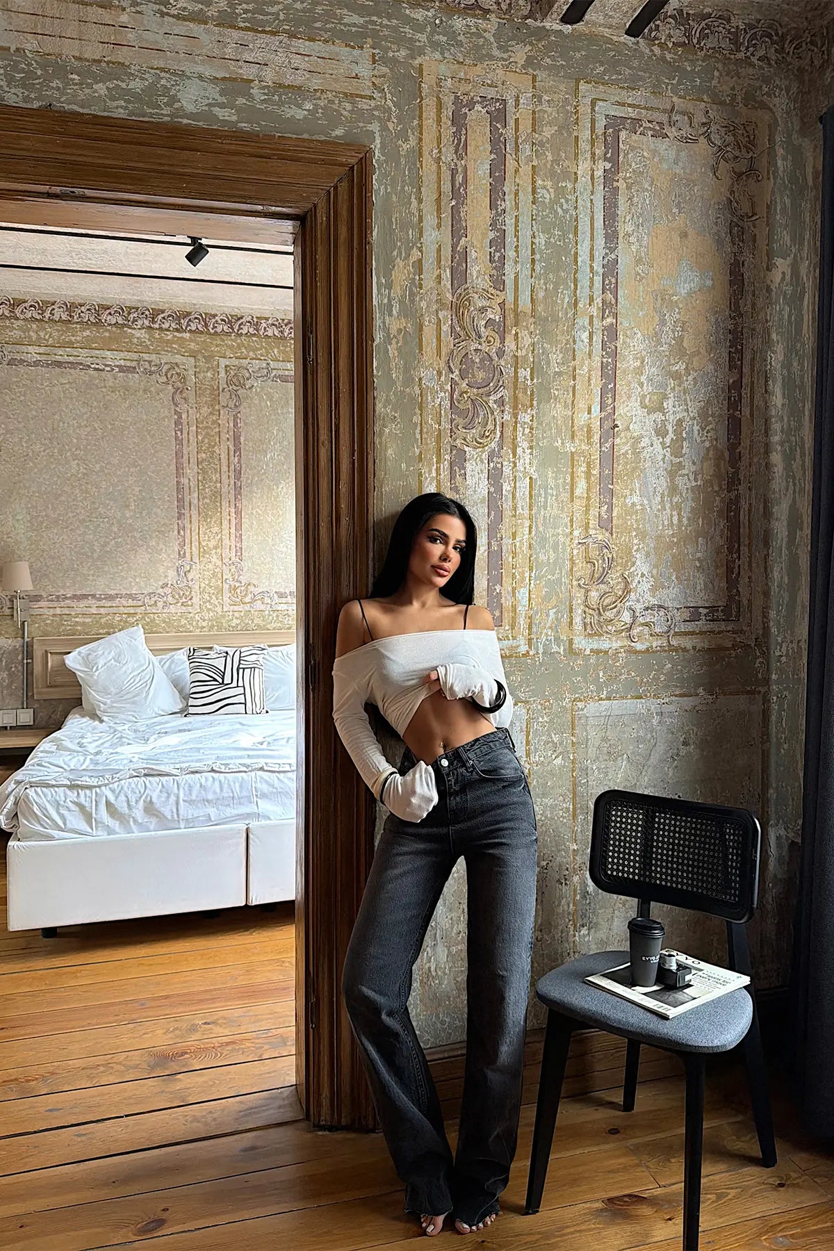 Siyah Grissa Jean