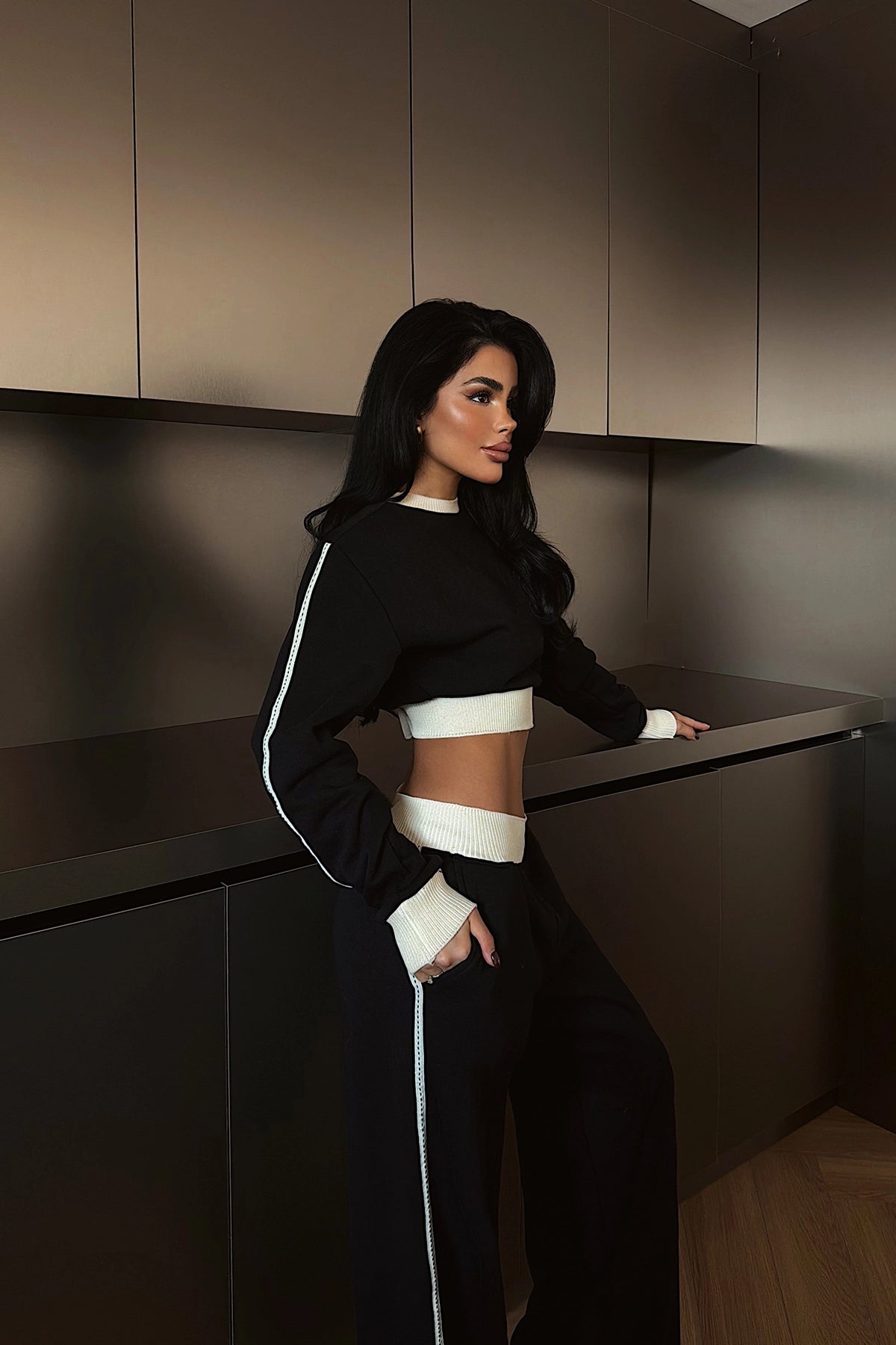 Siyah Quill Eşofman Takımı