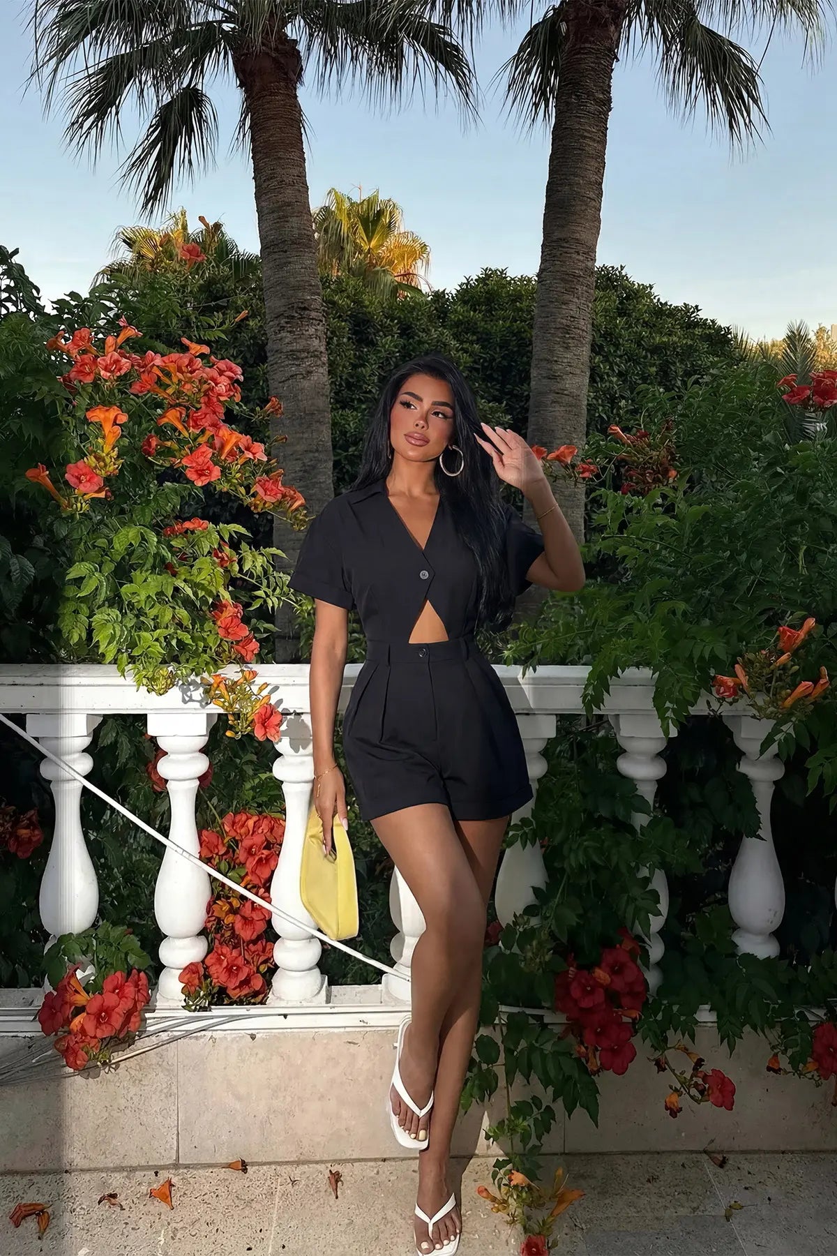 Siyah Kısa Tulum