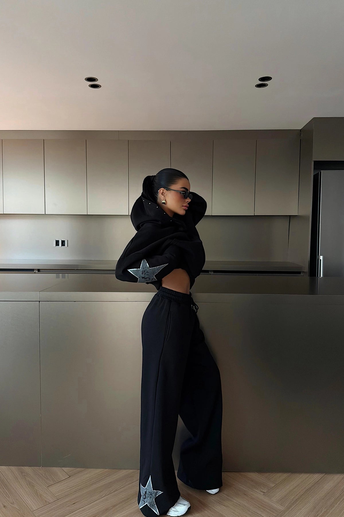 Siyah Stars Eşofman Takım XS