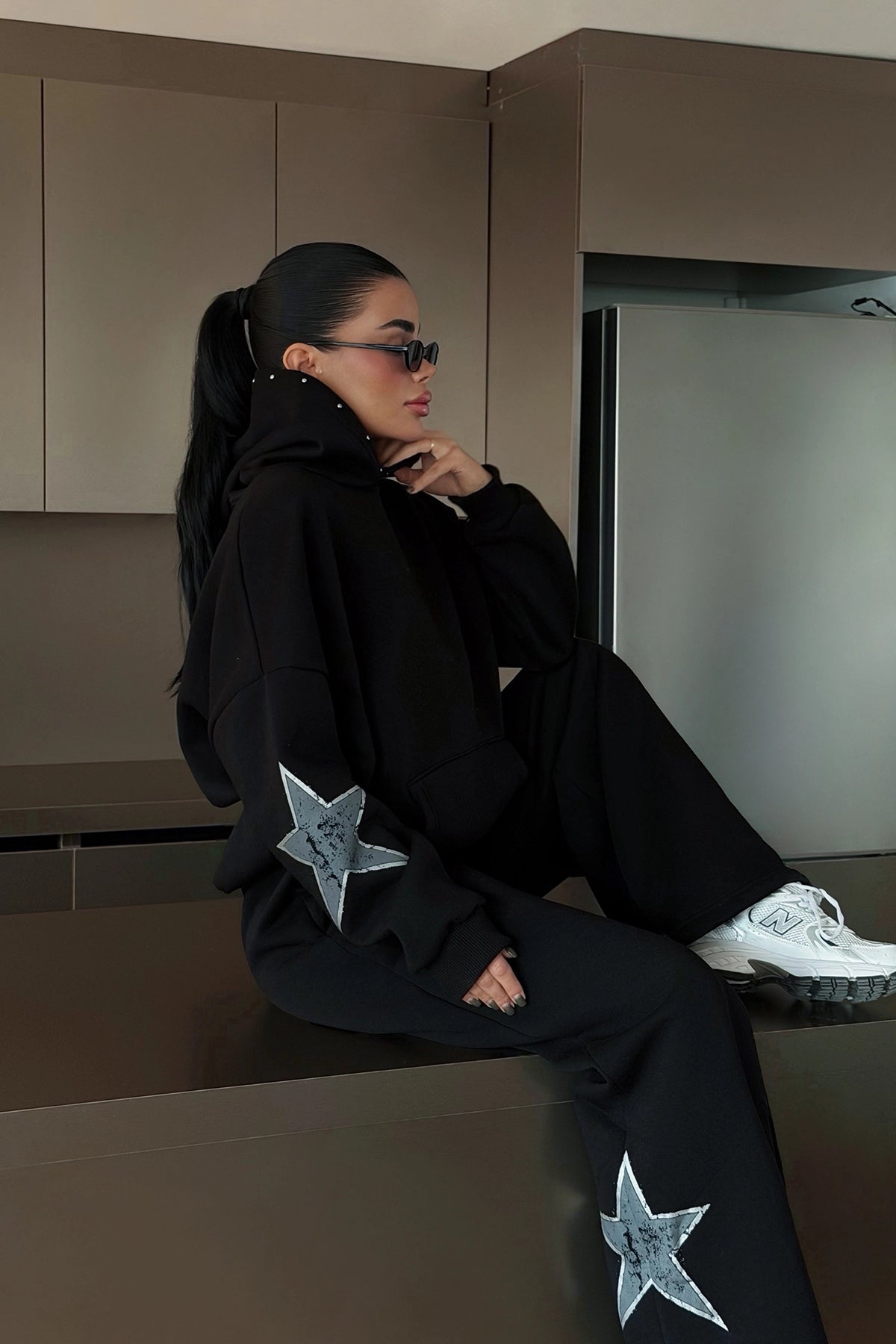 Siyah Stars Eşofman Takım